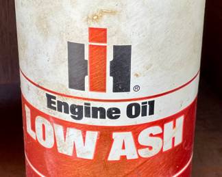 Vintage International Harvester Fiber Oil Can - Opened