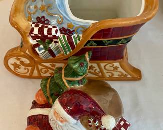 SANTA SLEIGH COOKIE JAR