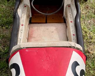 VINTAGE 1963 STARR ELECTRIC SPONSORED SOAP BOX DERBY CAR - WON 3 OF 4 RACES w/HELMET