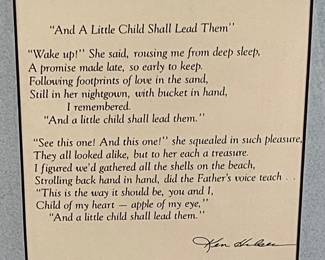 Framed Ken Helser Print w/Poem