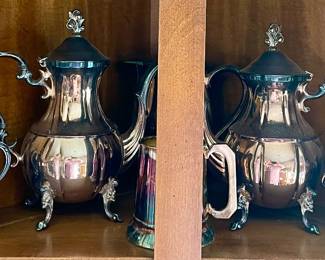 Silver-plate Tea Set, Silver-plate Stein