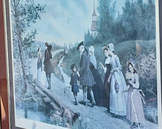 LARGE VINTAGE FRAMED/MATTED PRINT