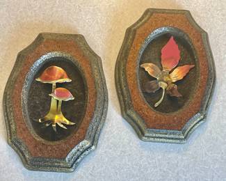 VINTAGE BRASS ART PLAQUES