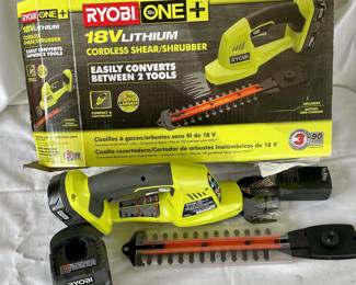 *NEW RYOBI ONE+ 18V CORDLESS SHEAR/SHRUBBER