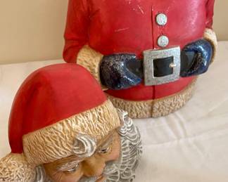 VINTAGE CERAMIC SANTA COOKIE JAR