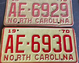 1970 Sequential NC Tags
