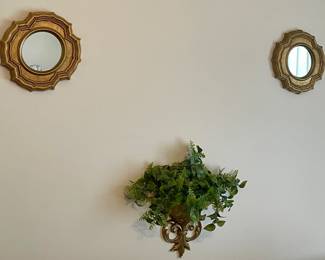 VINTAGE WALL MIRRORS, WALL URN FOLIAGE