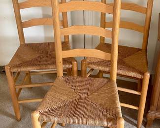 SET/3 LADDER BACK CHAIRS