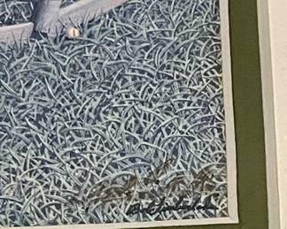 SMALL FRAMED/MATTED/SIGNED BOB TIMBERLAKE PRINT