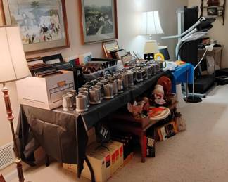 Grandma Moses, Frames, Pewter Mugs