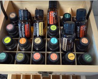 Lot #30 doTERRA Essential Oils Lot w/ Wooden Storage Box, On Guard, Intro Kit, Supplements & Wellness Products