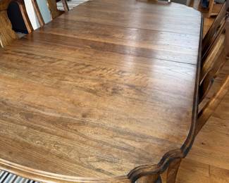 Lot #1 Eight Chairs and Harden Furniture Solid Cherry Extension Dining Table Seats 4-8 comfortably 63”-95”