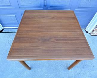 Lot #4 Authentic MCM Midcentury Modern Danish Draw Leaf Table.