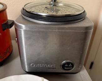 Lot #5 Huge Kitchen Lot – Crock-Pot Slow Cookers, Rice Cooker, Stainless Flatware, Melamine Plates & Bulk Plastic Utensils