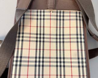 Lot #47 Burberry Crossbody Bag – Classic Nova Check Plaid & Leather Trim, Designer Shoulder Bag, Luxury Handbag