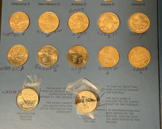 Lot #41 Decade of U.S. Quarters Collection 1999–2009 – State Quarter Deluxe Folder + 2009 Territories Set