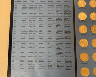 Lot #41 Decade of U.S. Quarters Collection 1999–2009 – State Quarter Deluxe Folder + 2009 Territories Set