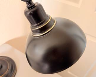 Lot #8 Industrial Adjustable Desk Lamp – Black Metal Task Lamp, Vintage Style Office Lighting, Articulating Arm Table Lamp