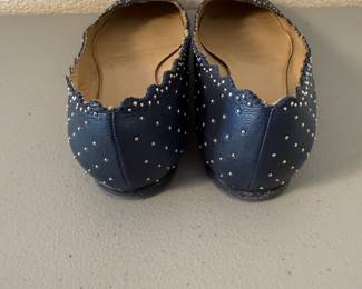 Lot #48 Chloé Designer Ballet Flats – Scalloped Edge Leather Shoes, Luxury Women’s Flats, Classic Parisian Style