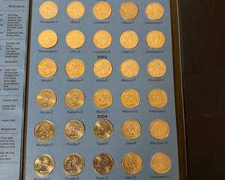 Lot #41 Decade of U.S. Quarters Collection 1999–2009 – State Quarter Deluxe Folder + 2009 Territories Set