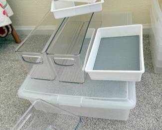 Lot #54 Huge Storage & Organization Lot – Hangers, Bins, Flatware Organizers, Wood Crates, Closet & Kitchen Storage Bundle