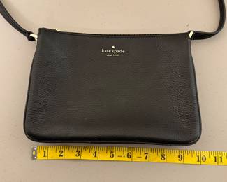 Lot #46 Kate Spade Leather Crossbody Purse & Matching Wallet – Black Designer Handbag Set, Women’s Luxury Fashion Accessory