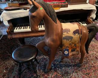 Wood horse in first sale - 1/2 price