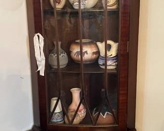Mahogany corner cabinet