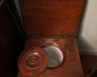 Commode footstool. Yes, this was a multi purpose piece of furniture!