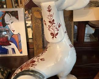 Italian porcelain dachshund