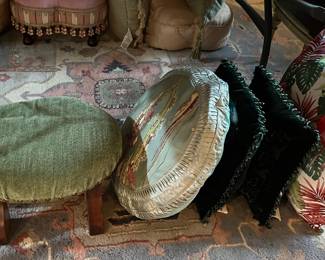 Turtle stool + decorator pillows