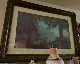Maxfield Parrish "Daybreak" large, nicely framed