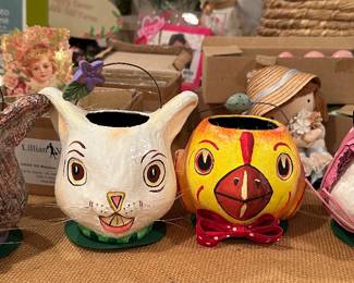 Department 56 paper mache candy buckets