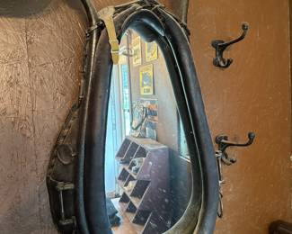 Horse collar wall mirror