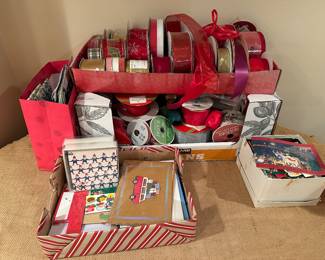 Holiday ribbon and cards