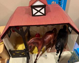 Breyer horses and stable