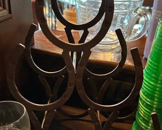 Horseshoe wine rack