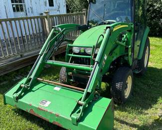 2008 John Deere tractor with air conditioned cab, 1040 hours; includes post hole digger