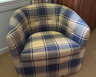 (2) small upholstered armchairs......