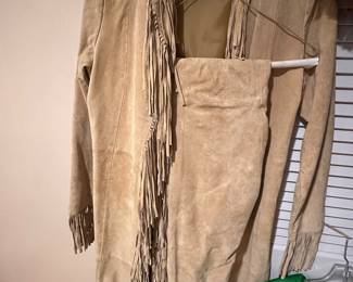 Suede jacket and pants