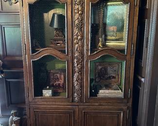 Carved wood cabinet.....