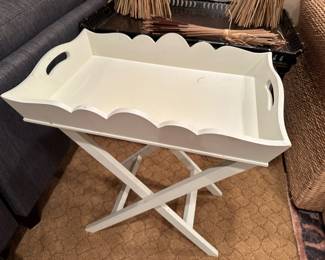 Painted white tray table