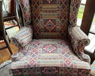 (2) upholstered wingback chairs.....
