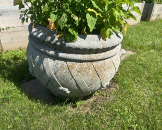 Concrete and resin planters