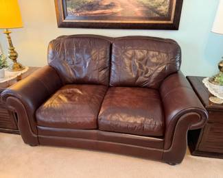 Matching leather loveseat