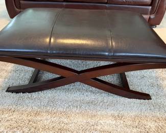 Leather ottoman