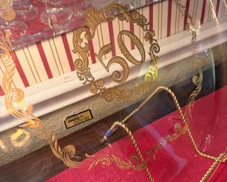 Culver 22Kt 50th Anniversary Platter