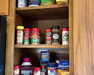 Spices and other food items 
