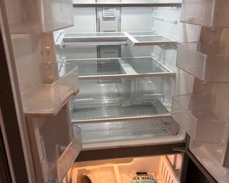 Dimensions: Approximately   " H x   " W x   " D. Capacity: 19.7 cu. ft. total; ~13 cu. ft. fridge, ~6 cu. ft. freezer.