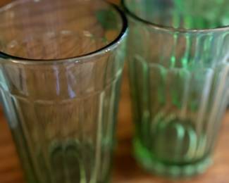Vintage Green Depression Glass 
